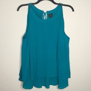 Worthington teal sleeveless swing top 3X